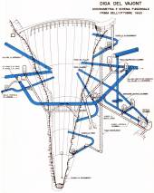 Assonometria e schema funzionale prima dell'ottobre 1963